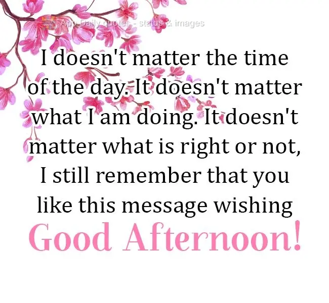 It doesn't matter the time of the day. It doesn't matter what I am doing. It doesn't matter what is right or not, just remind me that you like this messa...
