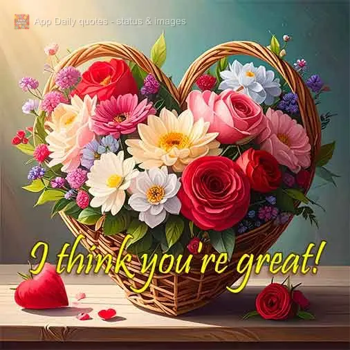 I think you're great!