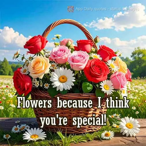 Flowers because I think you're special!