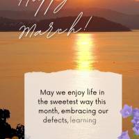 May we enjoy life in the sweetest way this month, embracing our defects, learning new things, evolving and trying to improve every day, with more fervor ...