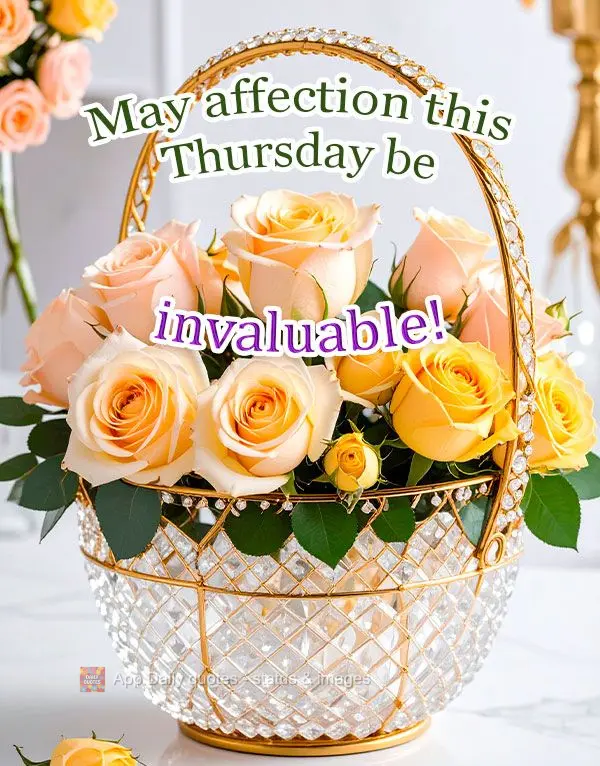May affection this Thursday be invaluable!