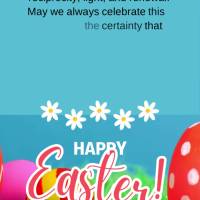 May Easter be a symbol of love, peace, harmony, reciprocity, light, and renewal. May we always celebrate this day with the certainty that God is blessing...