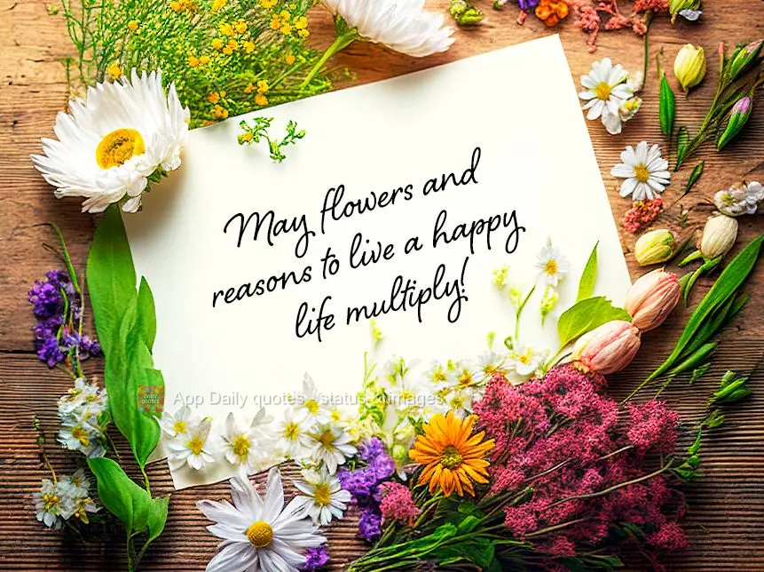 May flowers and reasons to live a happy life multiply!