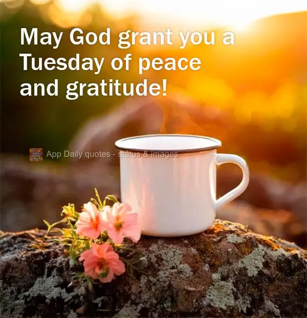 May God grant you a Tuesday of peace and gratitude!