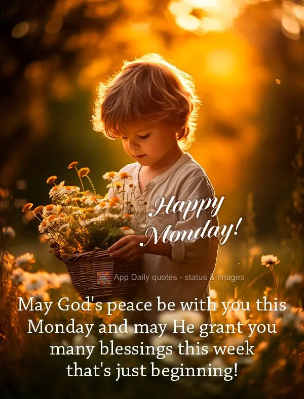 May God's peace be with you this Monday and may He grant you many blessings this week that's just beginning! Happy Monday! 