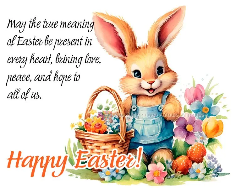 May the true meaning of Easter be present in every heart, brining love, peace, and hope to all of us. Happy Easter!