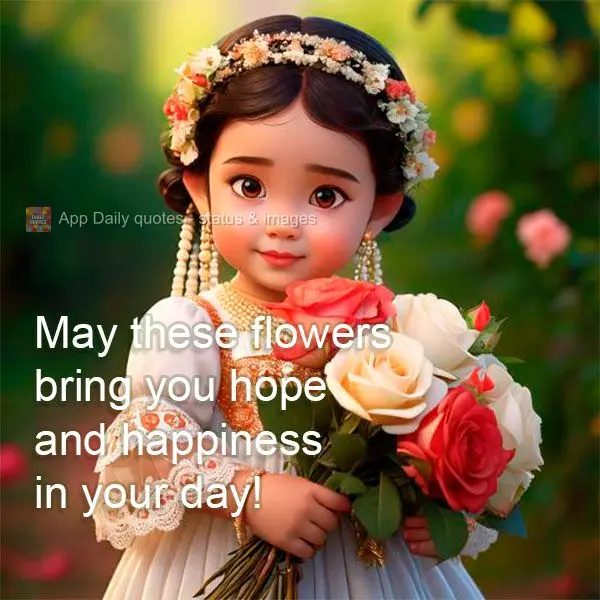May these flowers bring you hope and happiness in your day!