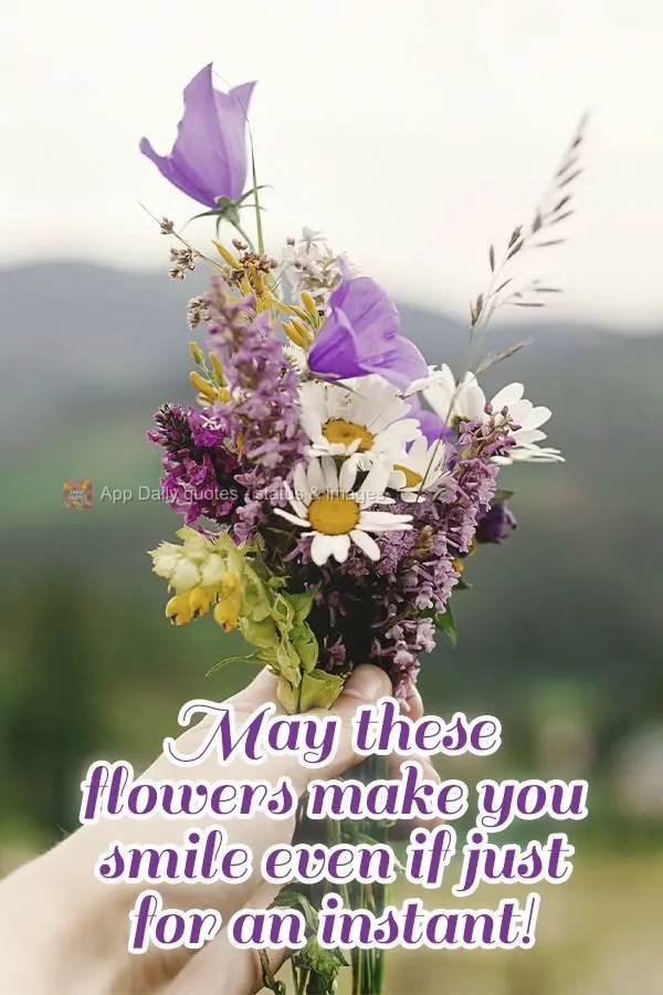 May these flowers make you smile even if just for an instant!
