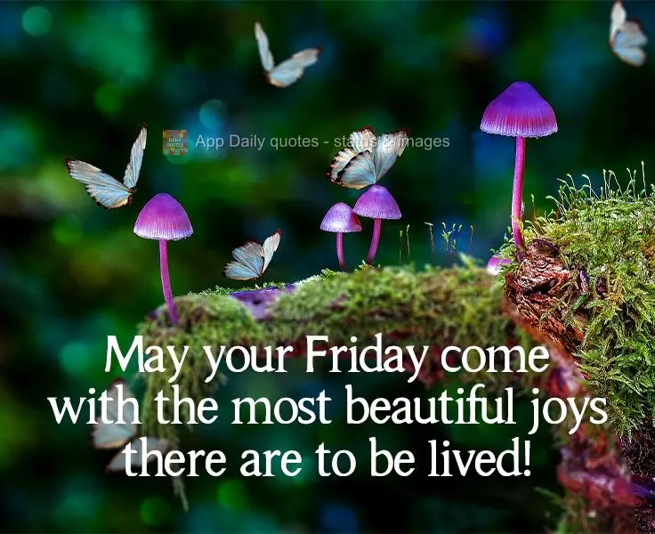 May your Friday bring the most beautiful joys there are to be lived! 
