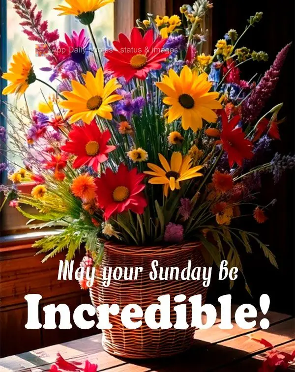 May your Sunday be incredible!