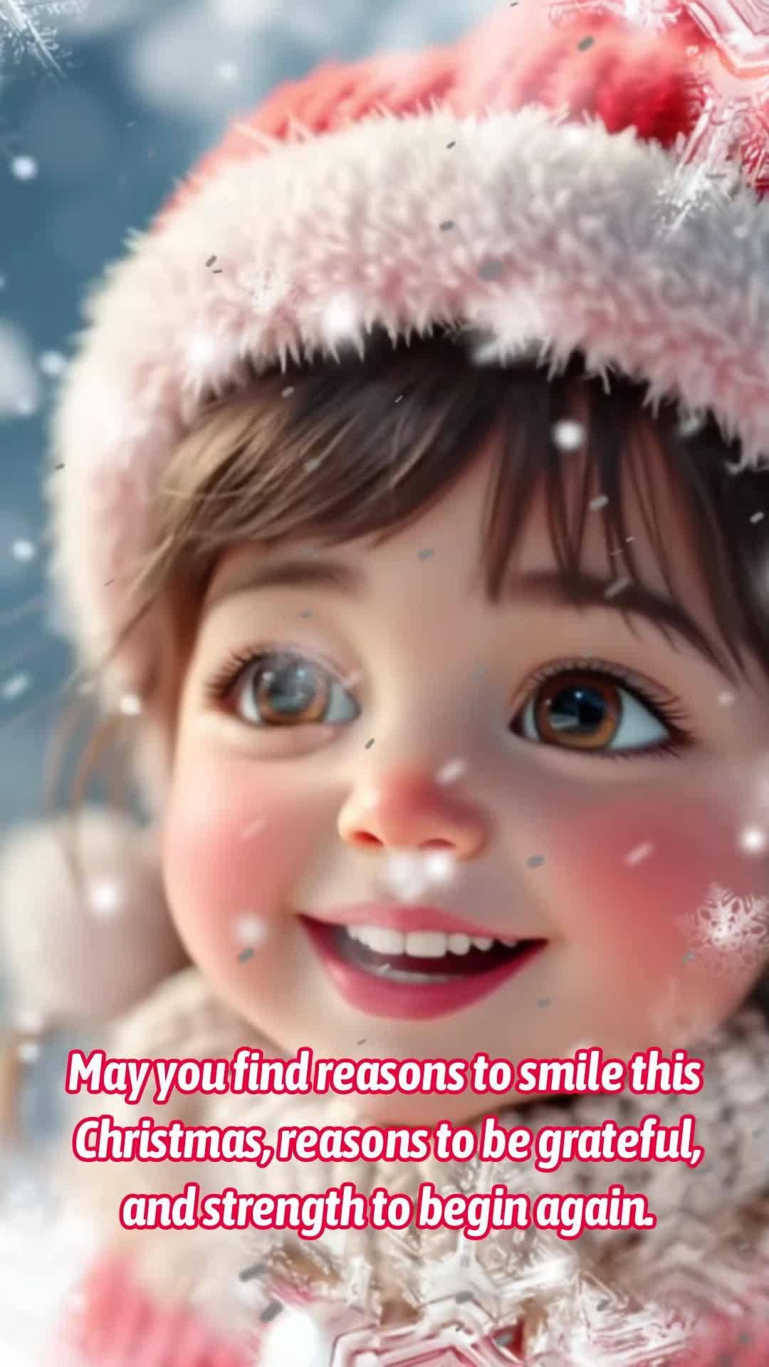 May you find reasons to smile this Christmas, reasons to be grateful, and strength to begin again. Merry Christmas!