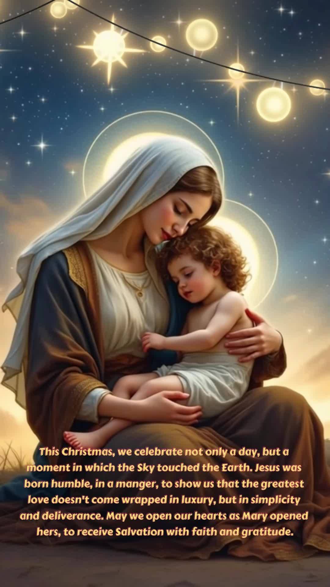 This Christmas, we celebrate not only a day, but a moment in which the Sky touched the Earth. Jesus was born humble, in a manger, to show us that the gre...