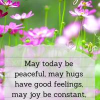 May today be peaceful, may hugs be filled with good feelings, may joy be constant, and may we be grateful for all of it! Happy Monday!