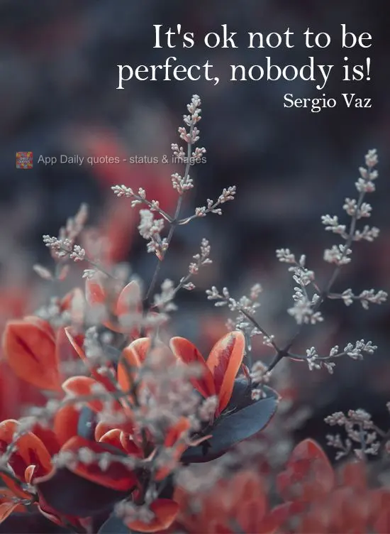 It's ok to not be perfect, nobody is!