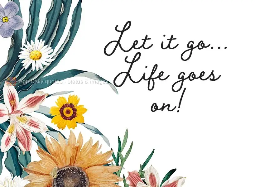 Let it go... Life goes on!