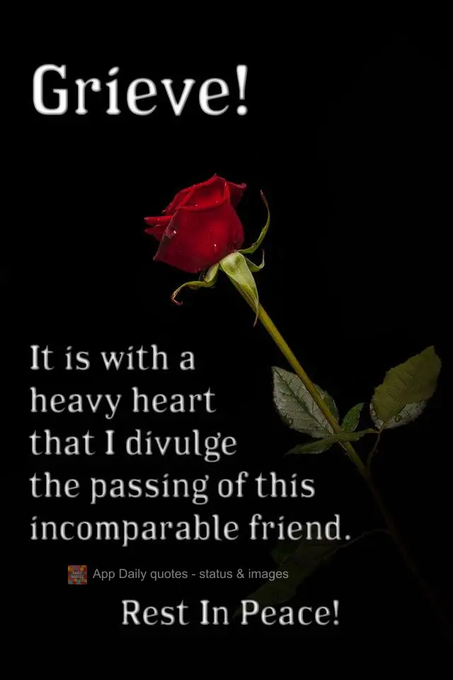 It is with a heavy heart that I divulge the passing of this incomparable friend. Rest In Peace! Grieve!