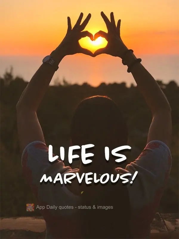 Life is marvelous!