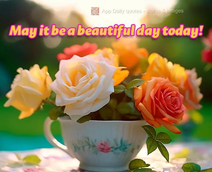 May it be a beautiful day today!