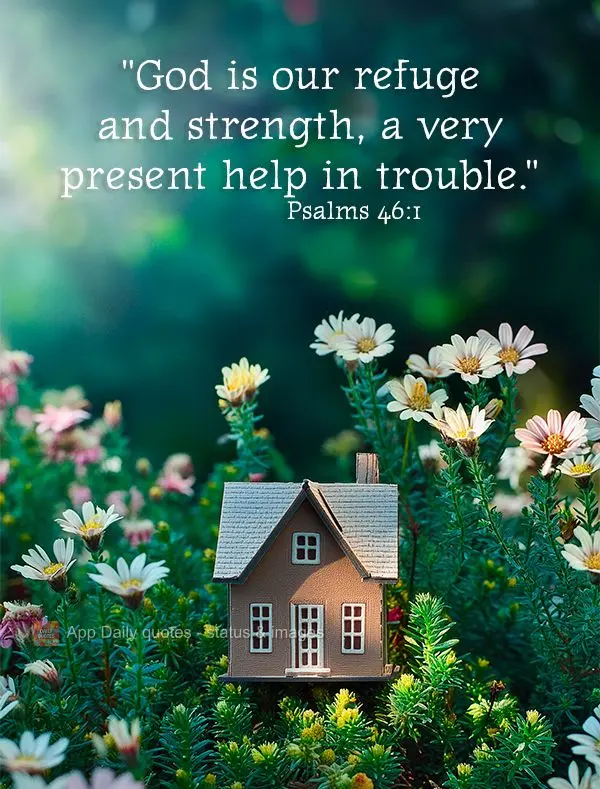 "God is our refuge and strength, a very present help in trouble." Psalms 46:1