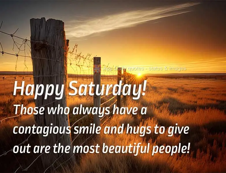 Those who always have a contagious smile and hugs to give out are the most beautiful people! Happy Saturday!