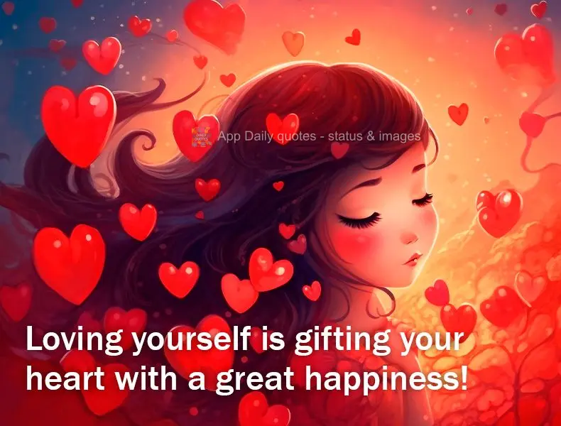 Loving yourself is gifting your heart with a great happiness!