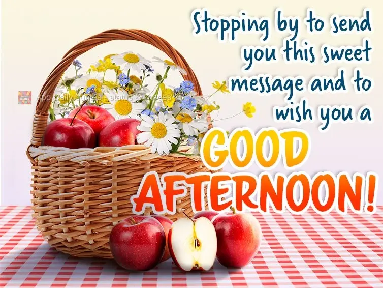 Stopping by to send you this sweet message and to wish you a Good Afternoon!