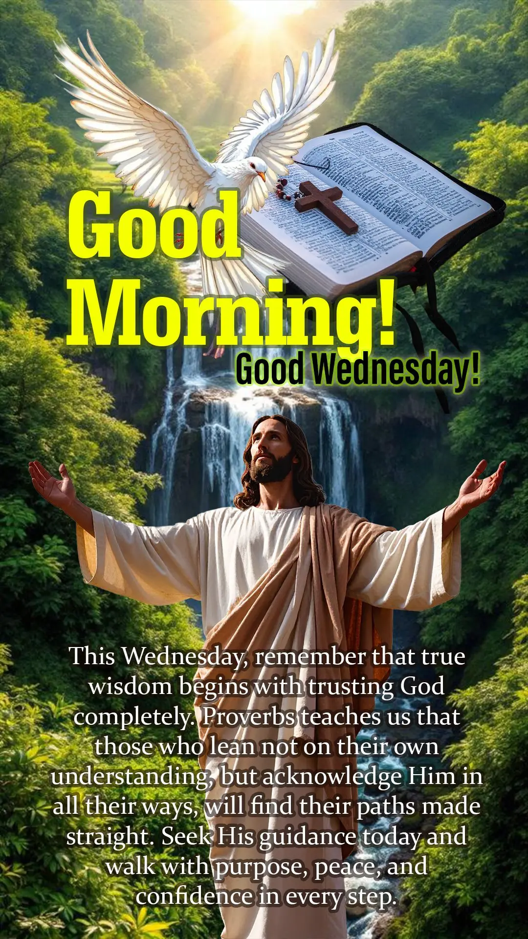 This Wednesday, remember that true wisdom begins with trusting God completely. Proverbs teaches us that those who lean not on their own understanding, bu...