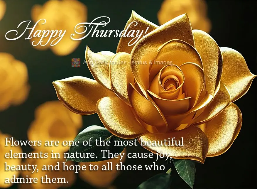 Flowers are one of the most beautiful elements in nature. They spark joy, beauty, and hope in all those who admire them. Happy Thursday!