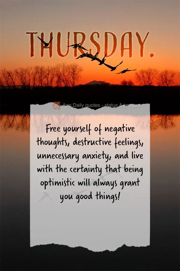 Free yourself of negative thoughts, destructive feelings, unnecessary anxiety, and live with the certainty that being optimistic will always grant you go...