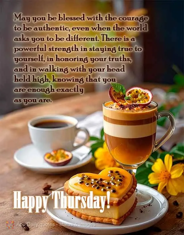 May you be blessed with the courage to be authentic, even when the world asks you to be different. There is a powerful strength in staying true to yourse...