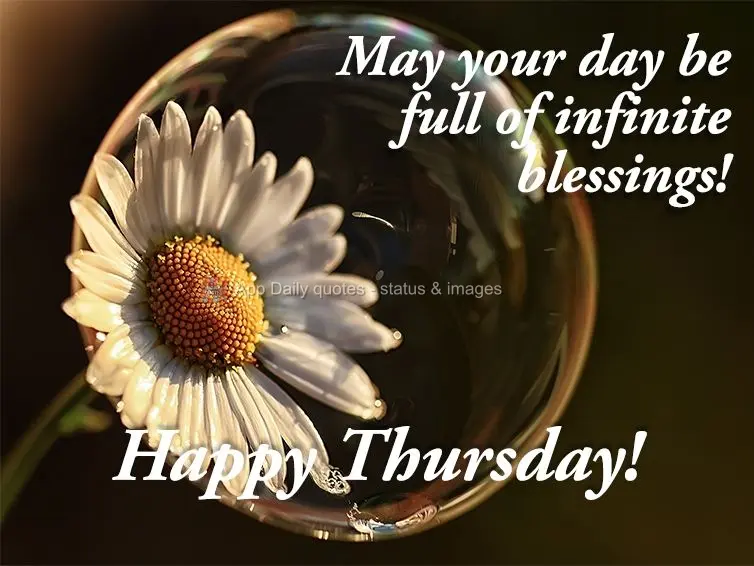 May your day be full of infinite blessings! Happy Thursday!