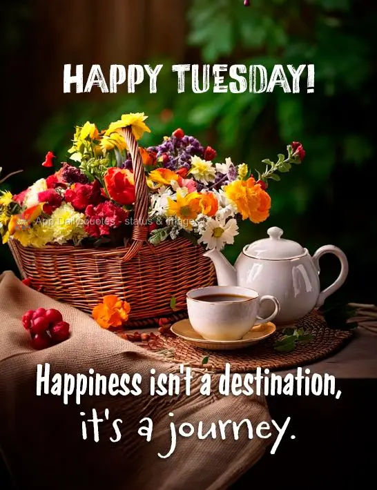 Happiness isn't a destination, it's a journey. Happy Tuesday!