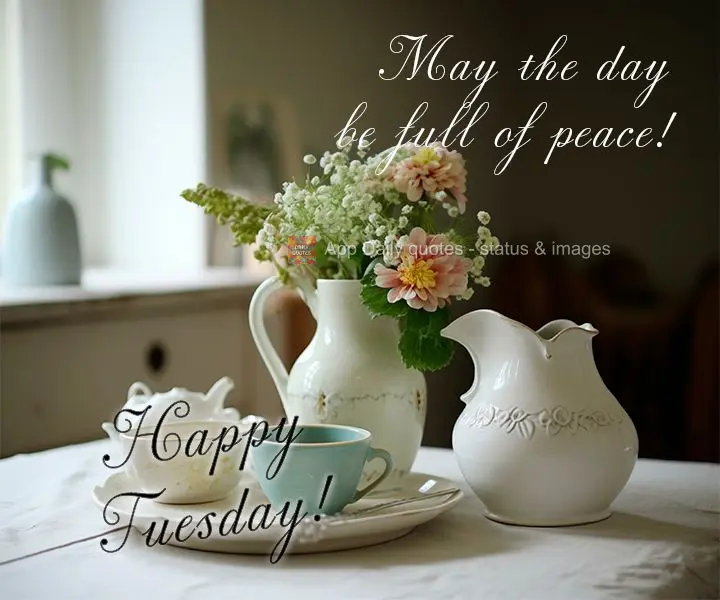 May the day be full of peace! Happy Tuesday!