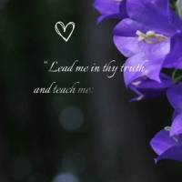 "Lead me in thy truth, and teach me: for thou art the God of my salvation; on thee do I wait all the day." Psalms 25:5