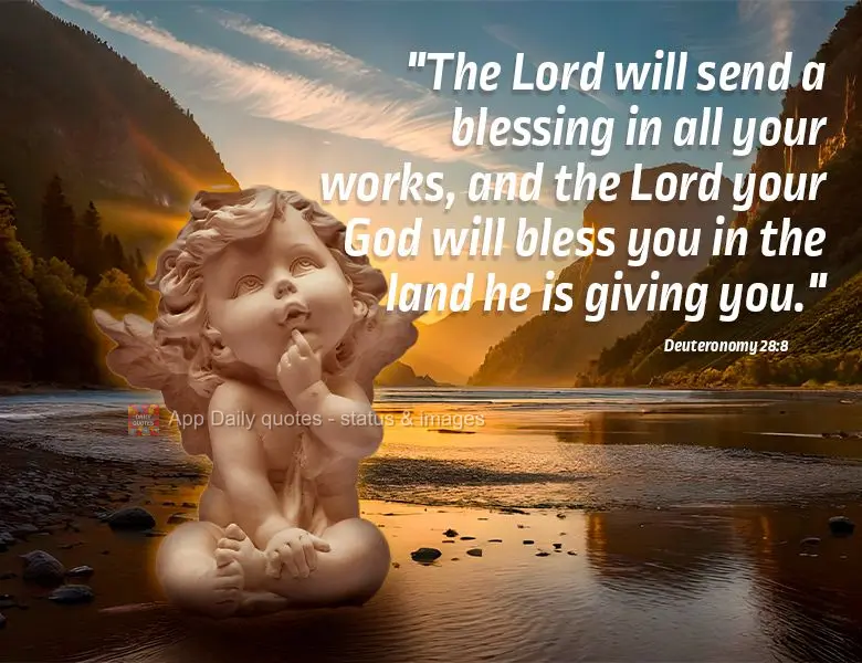 "The Lord will send a blessing in all your works, and the Lord your God will bless you in the land he is giving you." Deuteronomy 28:8