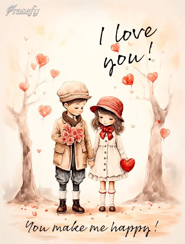 Você me faz feliz! Eu te amo!