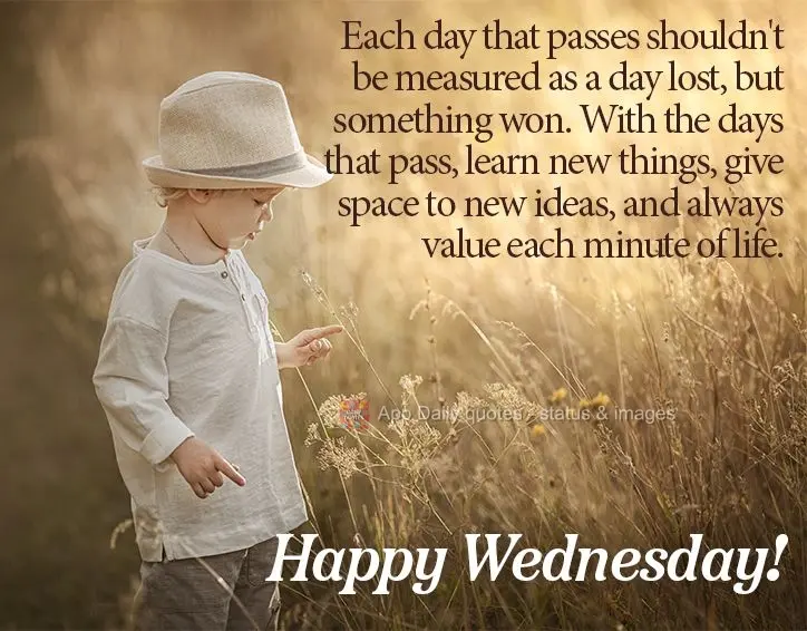 Each day that passes shouldn't be measured as a day lost, but something won. With the days that pass, learn new things, give space to new ideas, and alwa...