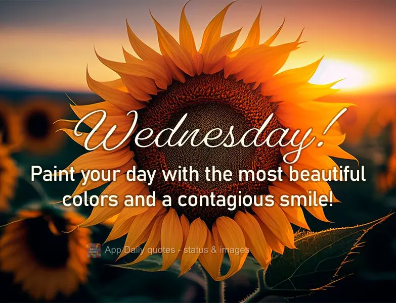 Paint your day with the most beautiful colors and a contagious smile! Wednesday!