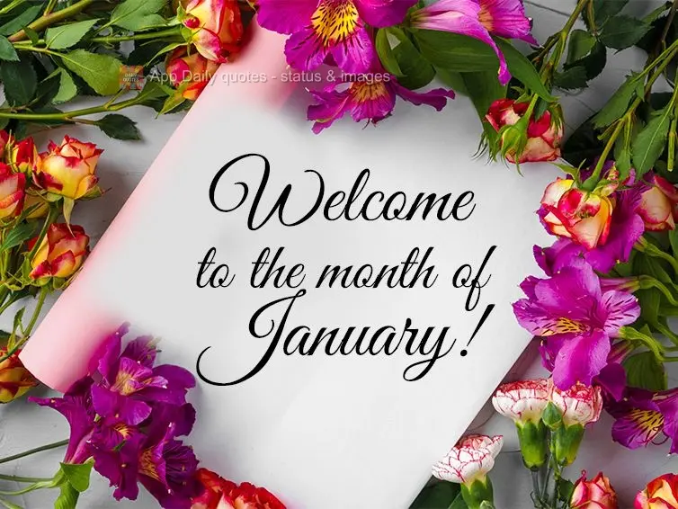 Welcome to the month of January!