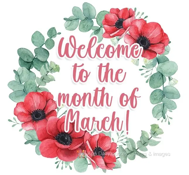Welcome to the month of March! 