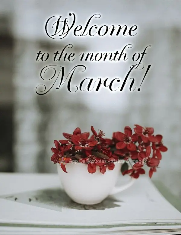 Welcome to the month of March!