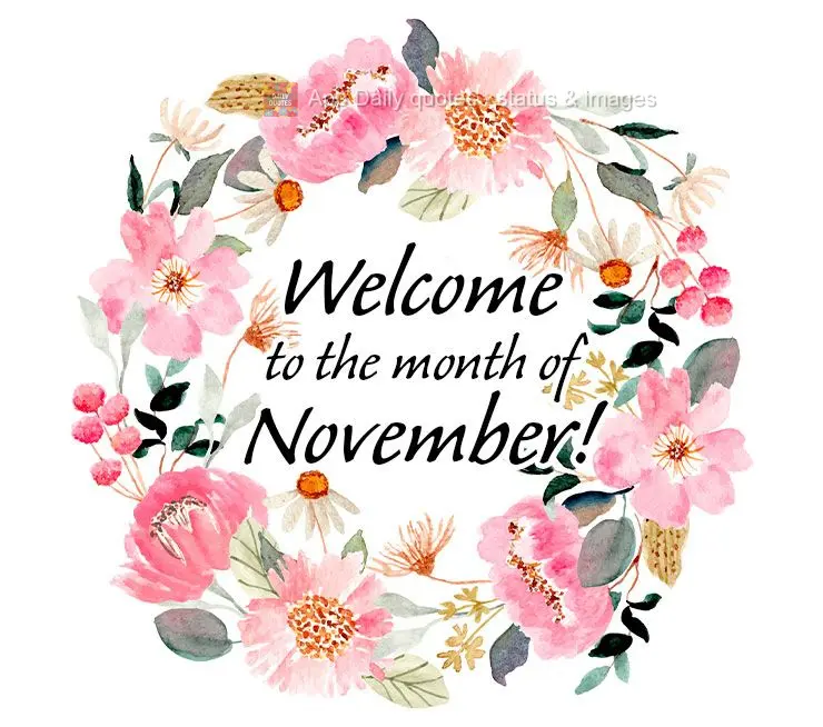 Welcome to the month of November!