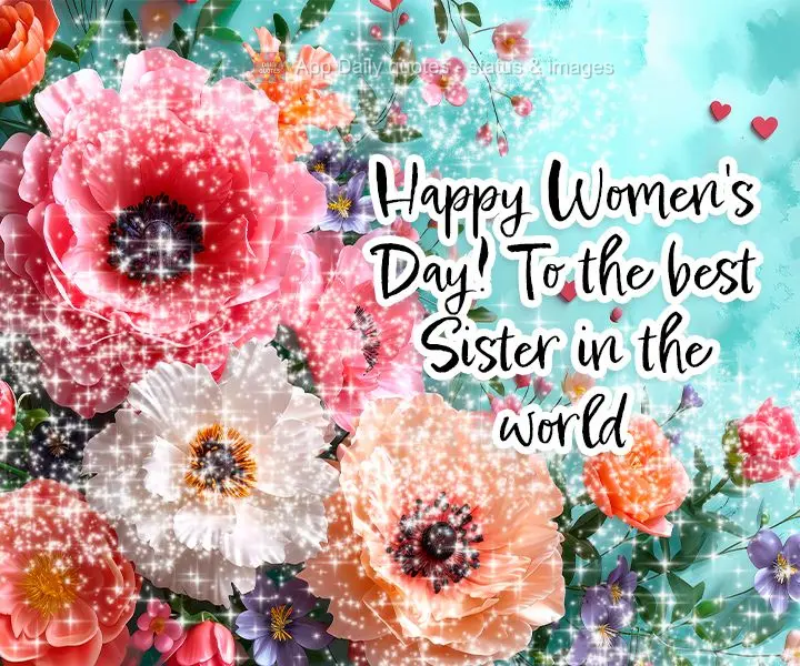 Happy Women's Day! To the best Sister in the world