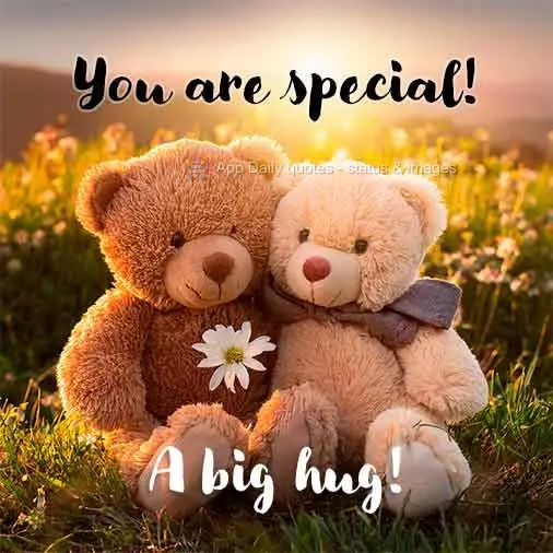 You are special! A big hug!